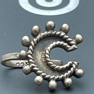 Beaded Silver Sunburst nose Ring